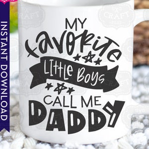 Papa SVG, Papa SVG, Vaderdag SVG, papa cadeau, mijn favoriete mensen noemen me SVG, nieuwe vader SVG, kleine jongens, mok SVG, papa verjaardagscadeau SVG