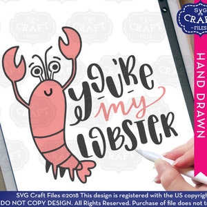 Vinyl svg, valentine svg, valentines day svg, valentines svg, funny valentines svg, you&#39;re my lobster svg, fun svg design, funny sayings svg