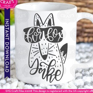 Tumbler svg, For fox sake svg, T-shirt design svg, Fox svg, Mug svg, Funny animal svg, Sublimation png, Mug design svg, For Cricut cutters