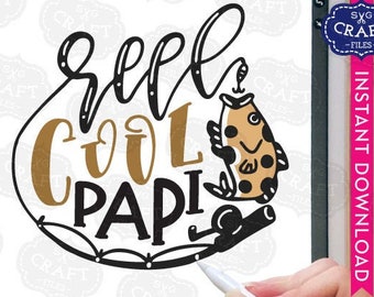Papi svg, svg pêche, cool papi svg, svg cadeau fête des pères, canne à pêche svg, svg cadeau papi, achigan svg, png papi, tasse papi svg, Cricut