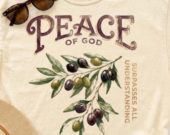 Filipenses 4:7 Paz de Dios PNG Paquete, Diseño de fe de rama de olivo, Arte para bolsillo y espalda de camiseta, Descarga de sublimación cristiana