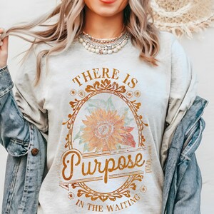 There Is Purpose in the Waiting PNG, Retro Christian DTF File, Bible Verse Sublimation Design, Motivational Faith png, Jesus Digital File