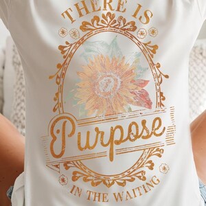 There Is Purpose in the Waiting PNG, Retro Christian DTF File, Bible Verse Sublimation Design, Motivational Faith png, Jesus Digital File