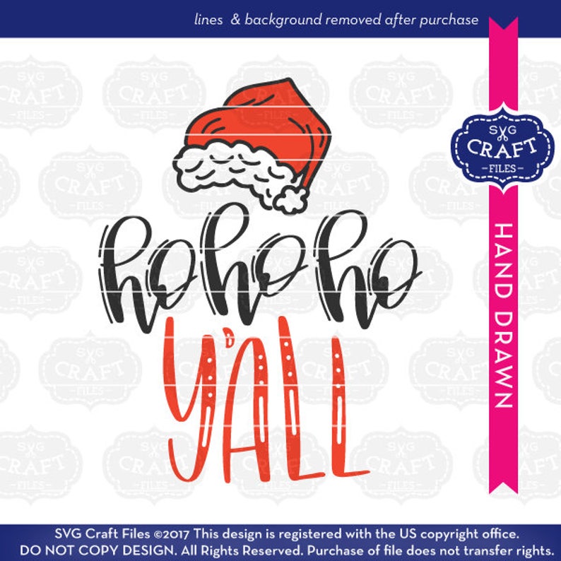Puede incluir: Un dise&ntilde;o navide&ntilde;o negro y rojo con un gorro de Pap&aacute; Noel y el texto "hohoho yall".