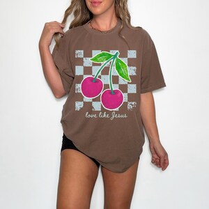 Christian cherry PNG featuring faith-inspired typography and coquette aesthetic.