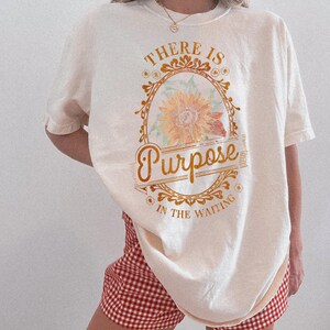 There Is Purpose in the Waiting PNG, Retro Christian DTF File, Bible Verse Sublimation Design, Motivational Faith png, Jesus Digital File