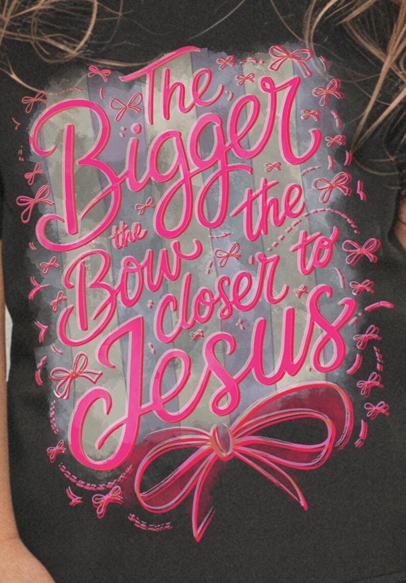 Inspirational kids faith design with bow illustration