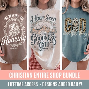 Tous les produits Christian PNG | Méga pack SVG et sublimation | Fichiers bibliques pour tout le magasin | Graphiques à usage commercial