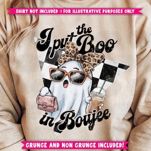 Cute Halloween png, Ghost boujee png, Best seller Halloween png, Boujee ghost png, Cute ghost png, Cute coffee ghost png, Ghostly spooky png image 3