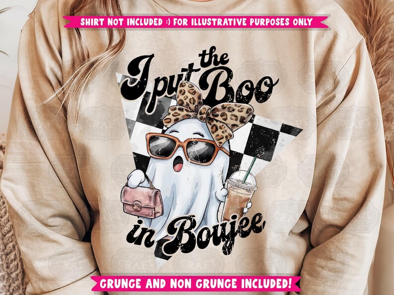 Cute Halloween png, Ghost boujee png, Best seller Halloween png, Boujee ghost png, Cute ghost png, Cute coffee ghost png, Ghostly spooky png image 3