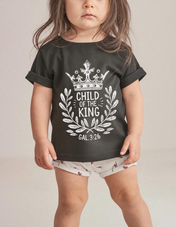 Child of the King SVG PNG | Christian Kids Sublimation and Cut File | Faith Boys and Girls T-Shirt Design | Religious Jesus Artwork for POD