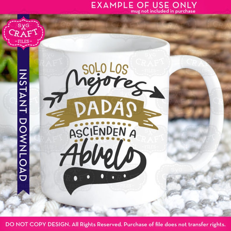 Spanish svg files for cricut Abuelo svg Spanish grandfather Etsy
