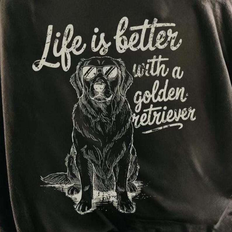 Golden Retriever PNG | Dog Lover Sublimation Design | Cute Pet Quote for T Shirts | Digital Download for Dog Moms | Dog Mom Sublimation PNG