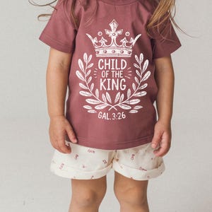 Jesus-inspired kids shirt design with faith message