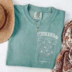 Mother’s Day faith shirt design with floral postage stamp artwork and distressed motherhood quote