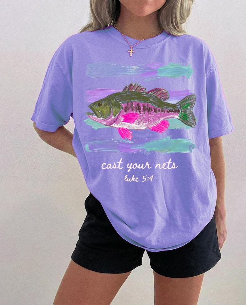 Bible verse fishing shirt