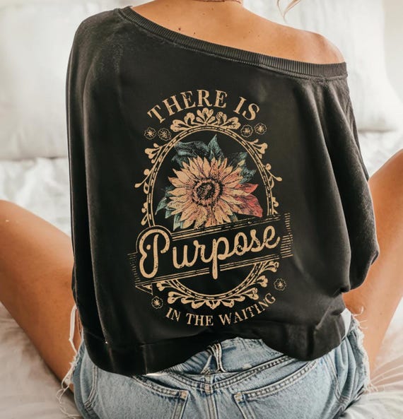 There Is Purpose in the Waiting PNG, Retro Christian DTF File, Bible Verse Sublimation Design, Motivational Faith png, Jesus Digital File