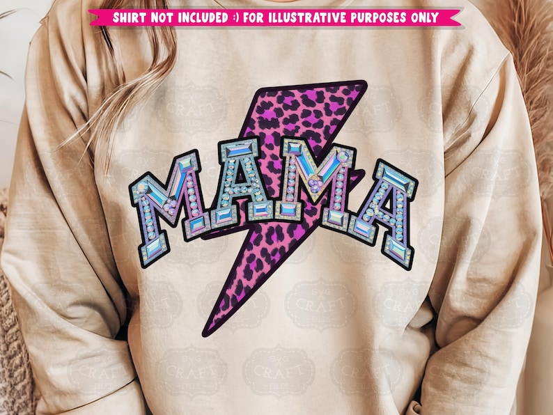 Mama Leopard Lightning Bolt PNG: DTG Print Design (Digital Download) image 10