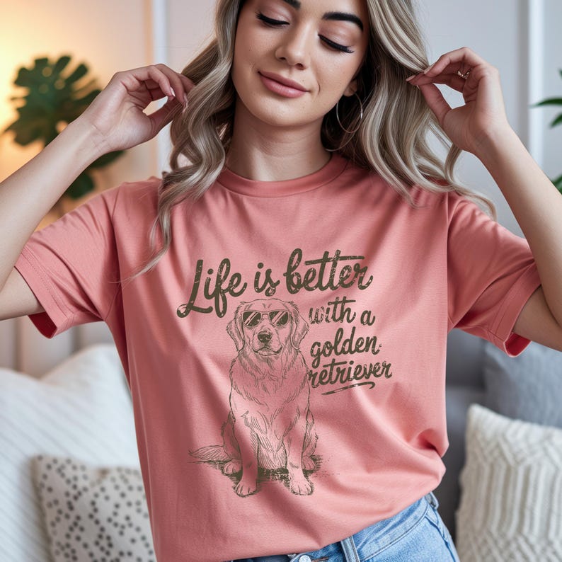 Golden Retriever PNG | Dog Lover Sublimation Design | Cute Pet Quote for T Shirts | Digital Download for Dog Moms | Dog Mom Sublimation PNG