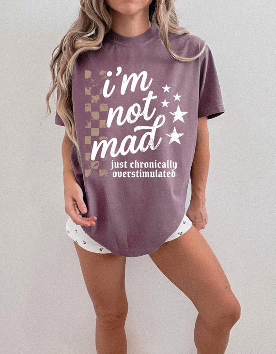 Chronically Overstimulated PNG Bundle, Funny Introvert Shirt Design, Mental Health Graphic, Pocket Tee Sublimation Digital Download