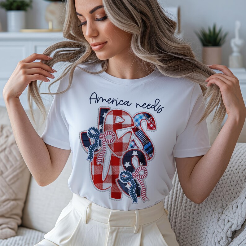 America Needs Jesus 4th of July PNG, Jesus Clipart, Red White Blue PNG, Patriotic Christian Png Design, Popular Now png, Sublimation Trendy