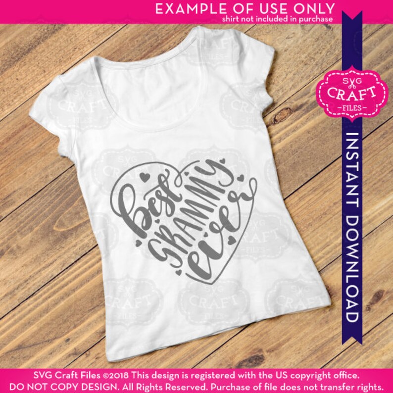 May include: A white t-shirt with a gray heart design that says "Best Grammy Ever" inside the heart. The design is in a handwritten font.