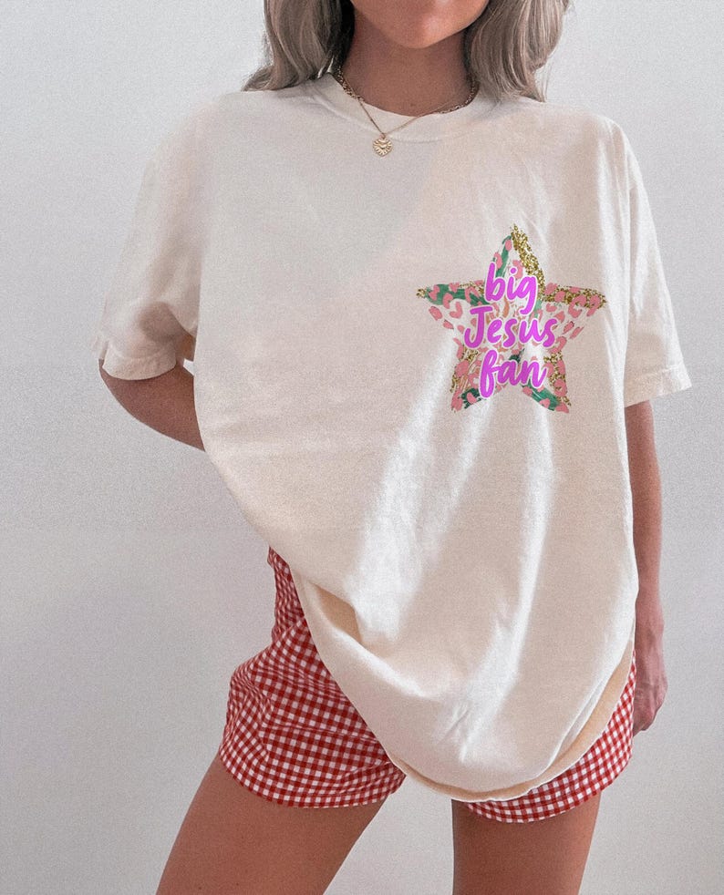 Leopard star Christian shirt design