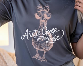Lustige Retro png, Tante Gans auf der lose PNG, Gans Sublimation Design, Tante Gans PNG Datei, Retro Gans Clipart, Gans Grafik Download