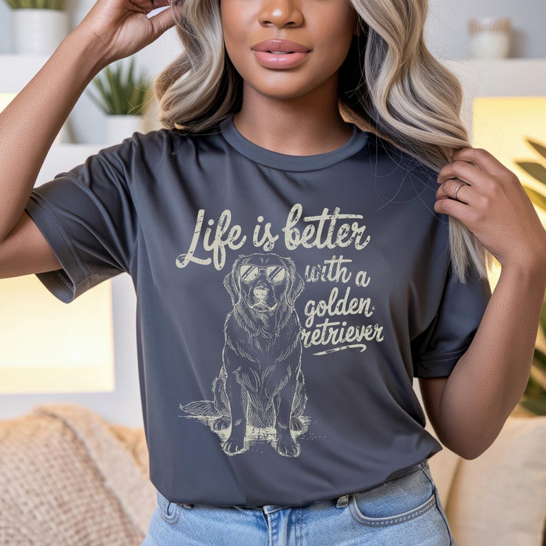 Golden Retriever PNG | Dog Lover Sublimation Design | Cute Pet Quote for T Shirts | Digital Download for Dog Moms | Dog Mom Sublimation PNG