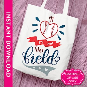 Commercial svg, Baseball svg, Baseball mom svg,  My heart is on that field svg, Baseball heart svg, baseball love svg, baseball mama svg