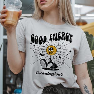 Quotes Positive Png, Boho Quote Png, Inspire Quote Png, Positive Png Quote, Cartoon Retro Png, Retro Graphics Png, Daisy Flower Png Retro image 5
