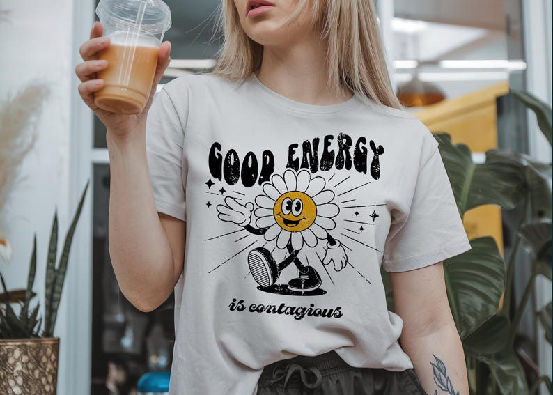 Quotes Positive Png, Boho Quote Png, Inspire Quote Png, Positive Png Quote, Cartoon Retro Png, Retro Graphics Png, Daisy Flower Png Retro image 5