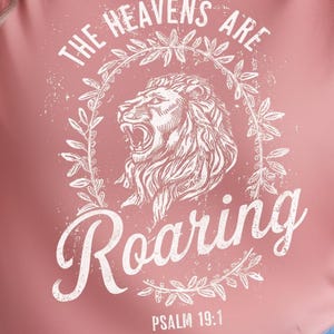Heavens Are Roaring PNG, Retro Christian T Shirt Design, Aesthetic Jesus Graphic Tee, Bible Verse Sublimation PNG, Vintage Faith Clipart