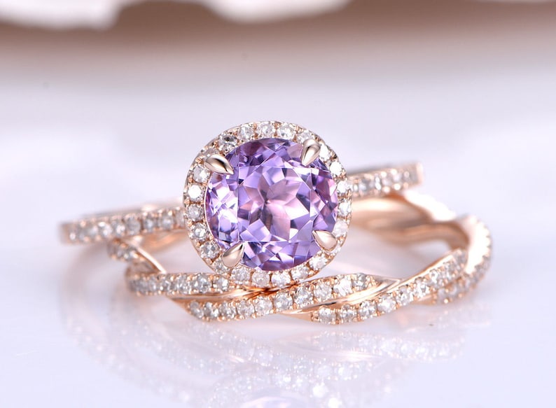 amethyst engagement ring sets amethyst engagement ring sets