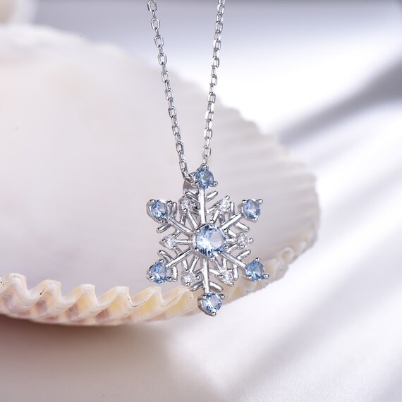 Topaz 2024 snowflake necklace