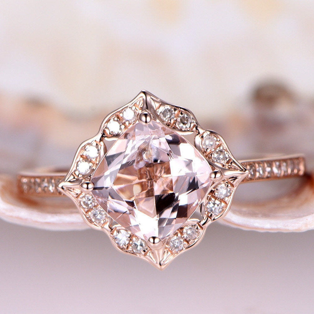 Band store morganite ring