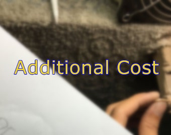 May include: A close-up of a white piece of paper with the words "Additional Cost" written in yellow text on a blurred background.