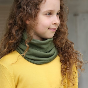 Merino wool warm loop scarves for kids, women and men image 4