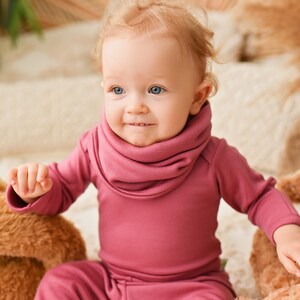 Merino wool warm loop scarves for kids, women and men image 5