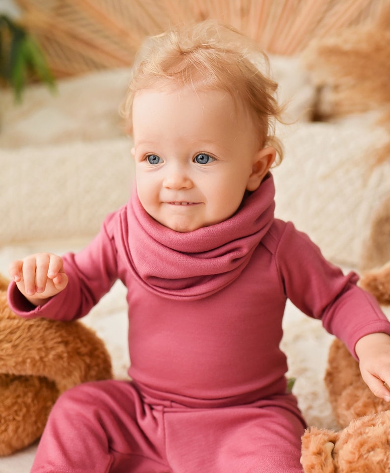 Merino wool warm loop scarves for kids, women and men image 5