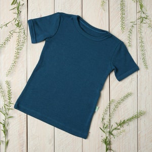 T-shirt à manches courtes en laine mérinos pour enfants
