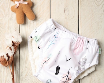 Braguitas de entrenamiento lavables para niños pequeños: ropa interior impermeable de bambú para ir al baño, braguitas reutilizables para niños pequeños, ayuda ecológica para el aprendizaje del baño.