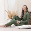 Merino Wool Women’s Long Pyjama Set with Ruffles – Soft Warm Sleepwear with Long Sleeves and Pants Breathable All season Nightwear product logo