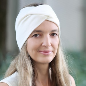 Merino Wool Headband for Women Girls Soft Stretchy Ear Warmer Handmade Wool Hair Band