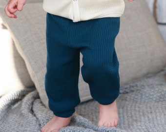 Knitted merino wool baby pants Winter pants for children Warm, soft and natural trousers for kids