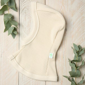 Knitted merino wool balaclava for kids winter hat with Neck Scarf Fall and Winter Kids Accessories 410 gsm
