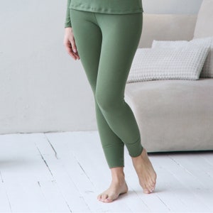 Merino wool thermal pants leggings for women