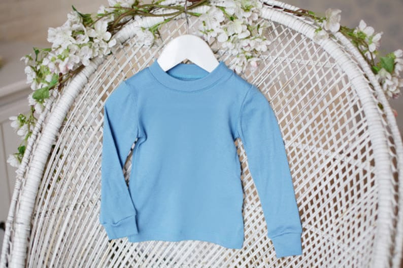 Merino wool long sleeve kid's underwear T-shirt zdjęcie 4