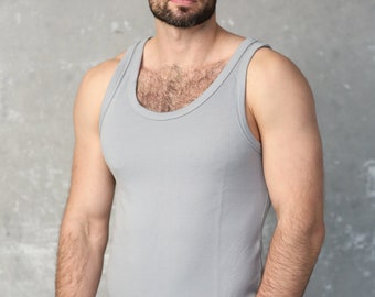 Merino wool sleeveless T-shirt