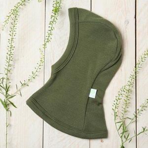 Merino wool hat with a neckwarmer balaclava for kids
